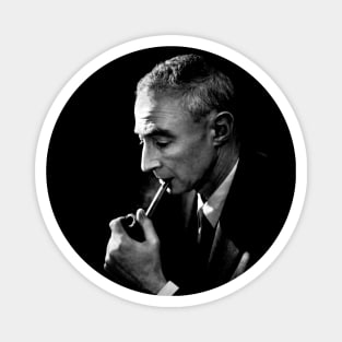 Robert Oppenheimer Smoking Photography Magnet